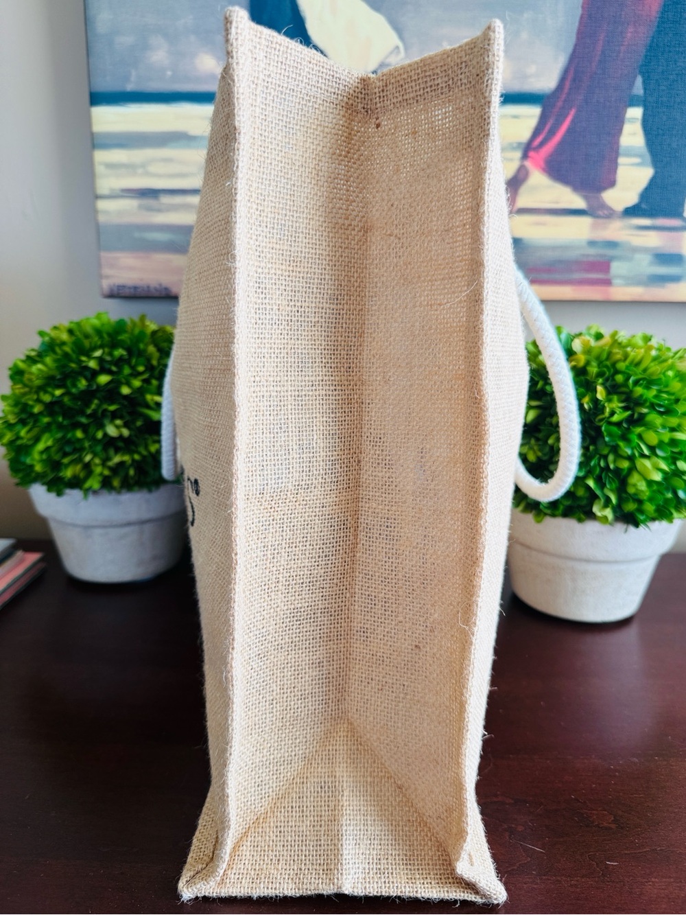 JUTE 🐚SECRETS Resorts & Spas🐚 ROPE HANDLE TOTE BAG 🌟NEW🌟 - Picture 7 of 17